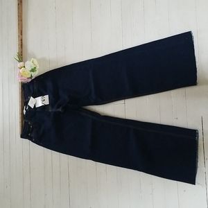 Zara dark wash raw hem jeans - Austin blue